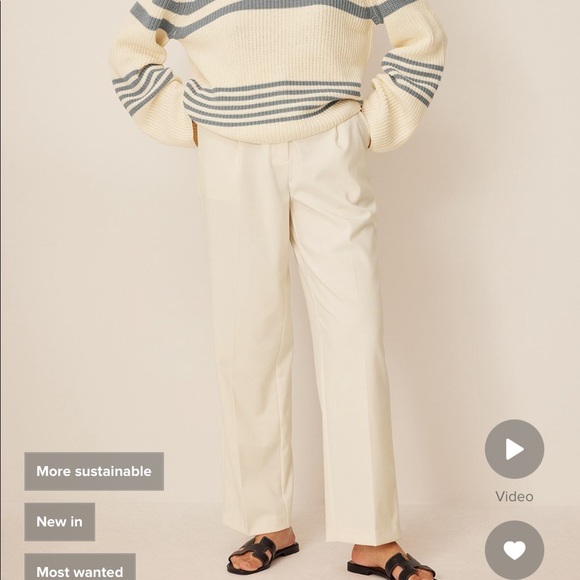 Na-Kd Claire rose collab offwhite trousers - Picture 4 of 9